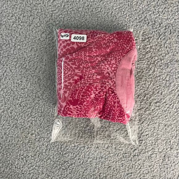 Athleta Dress Womens M Pink Geometric Cotton Lined Ruffle Trim Scoop Neck - Picture 9 of 9